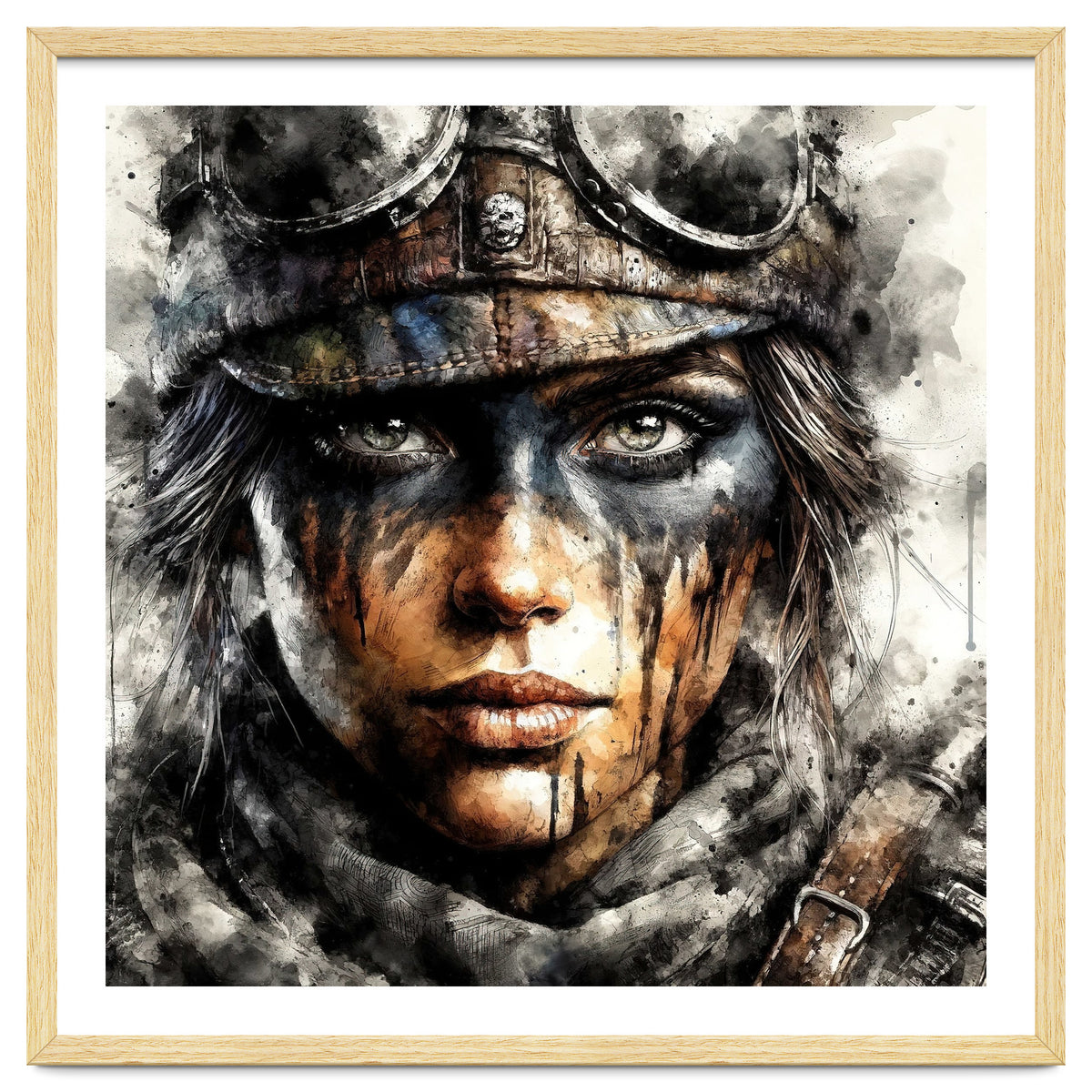 Warrior Woman With Aviator Goggles
