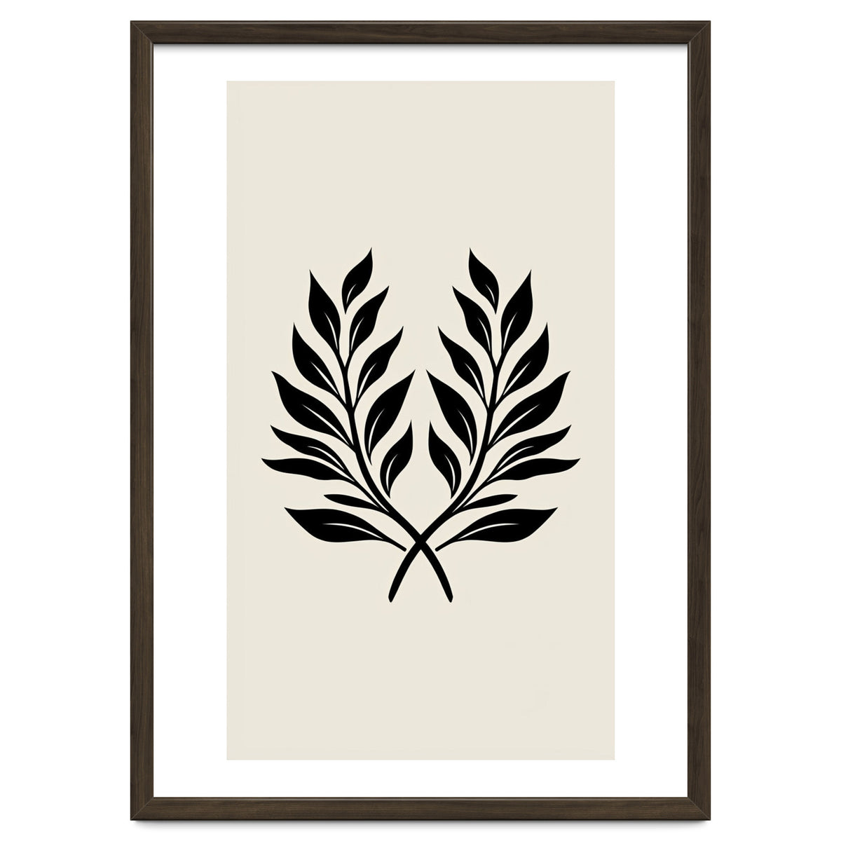 Minimalist Laurel Wreath: Botanical Line Art