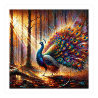 Majestic Peacock In Enchanted Forest (Print Only)