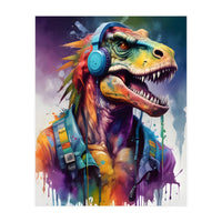 Tyrannosaurus In Headphones Music (Print Only)