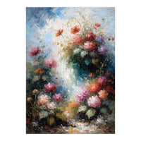 Ethereal Summer Garden Oil Painting (Print Only)