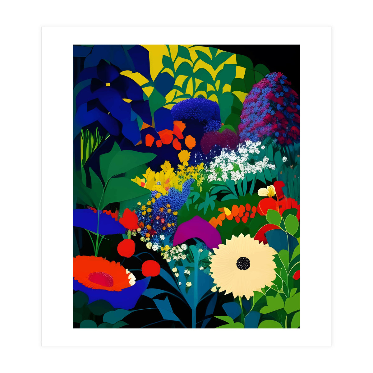 A Beautifully Dark Mind, Botanical Nature Jungle Garden, Eclectic Bohemian Vintage Plants Illustration (Print Only)