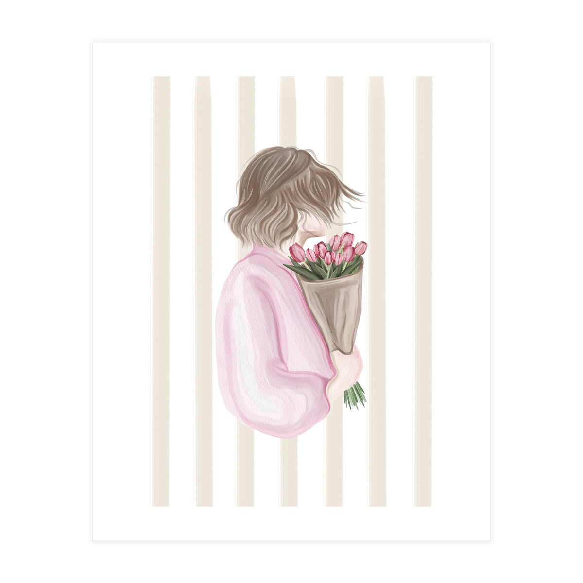 The Girl With The Tulips (Print Only)