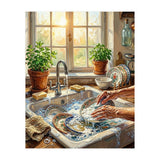 Cozy Kitchen Oil Painting (Print Only) thumbnail