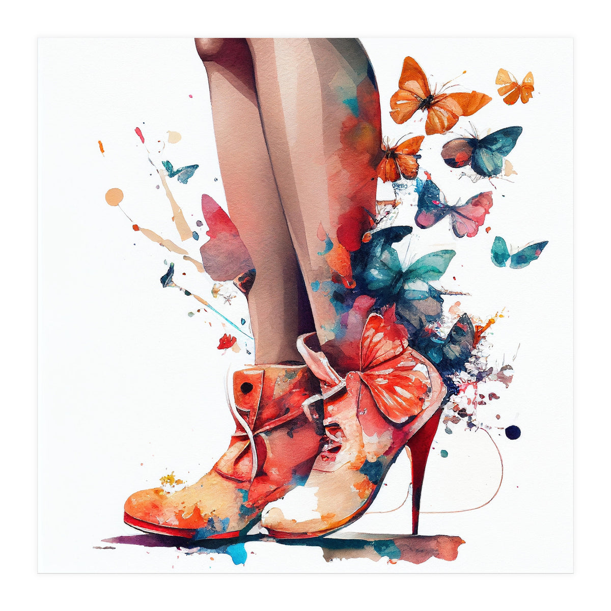 Butterfly Heels Splash (Print Only)