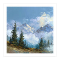 Majestic Snow-Capped Alpine Peaks (Print Only)