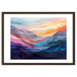 Vibrant Abstract Watercolor Mountain Landscape thumbnail