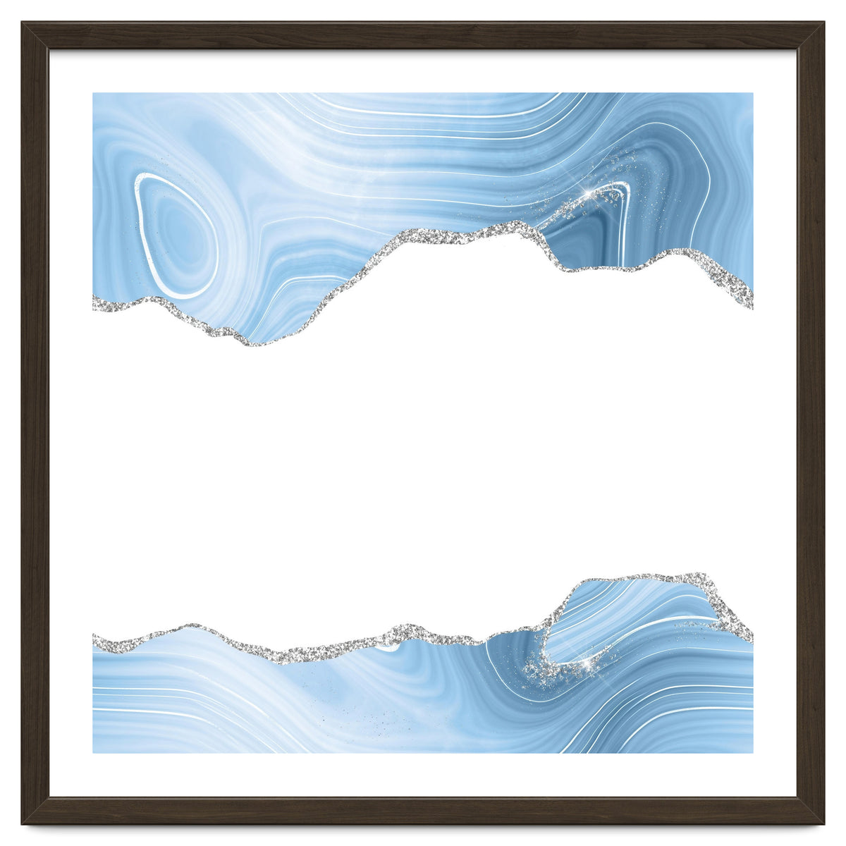 Blue & Silver Agate Glitter Texture 08