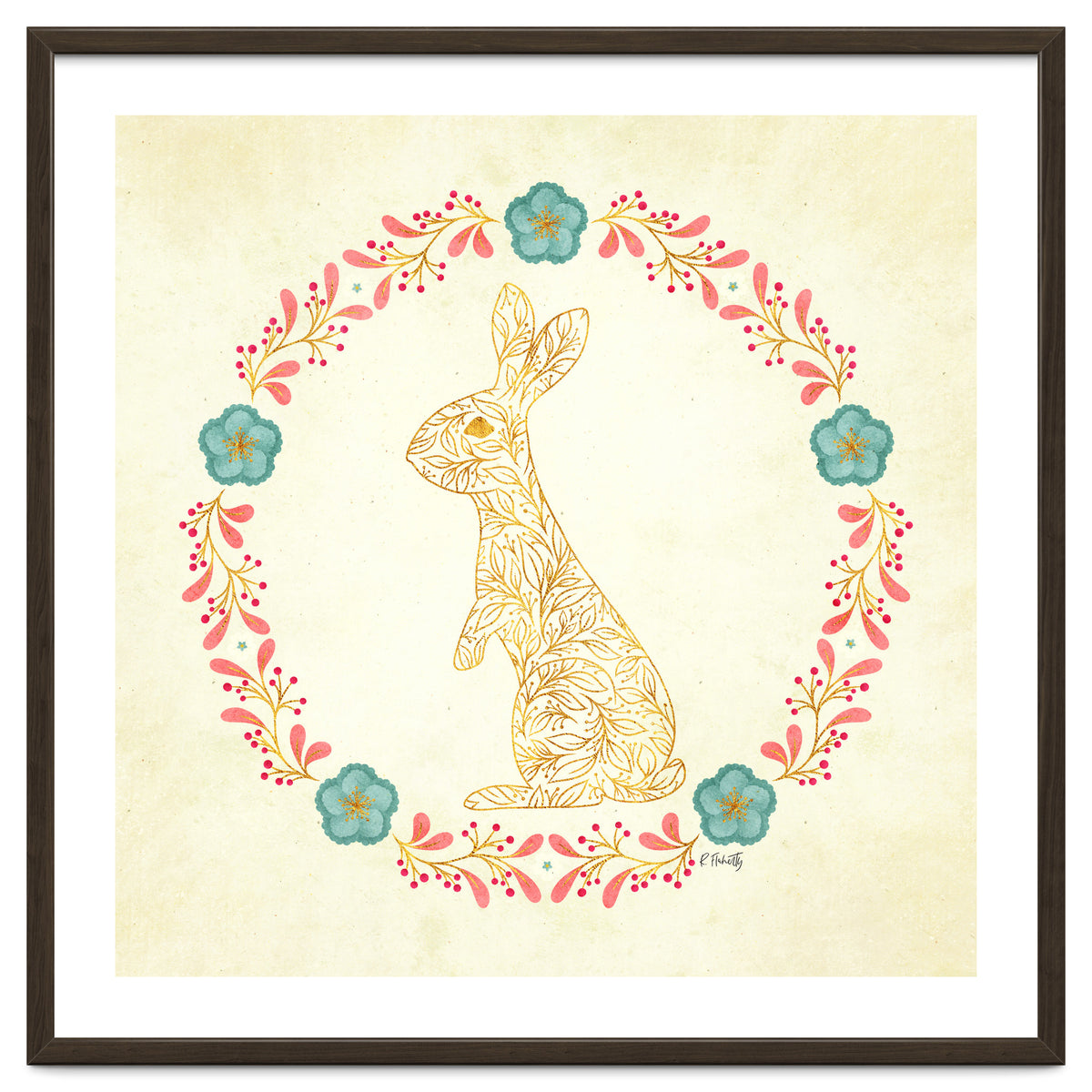 Floral Rabbit Wreath