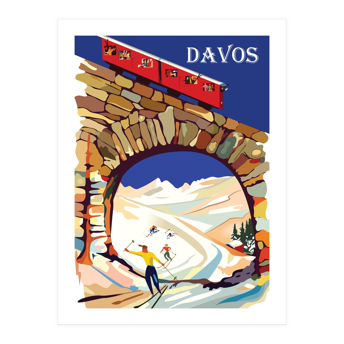 Davos Funicular on the Bridge (Print Only)