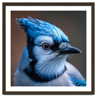 Close Up Portrait Of A Blue Jay Bird