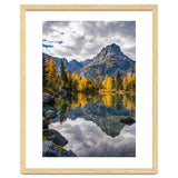 Golden Autumn Reflection: Majestic Mountain Wilderness Landscape thumbnail