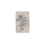 Leaf Beige and Blue Art Print (Print Only) thumbnail