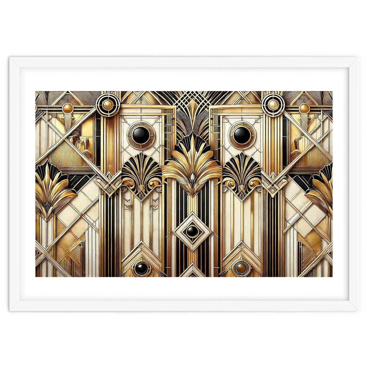 Art Deco Gold Geometric Pattern