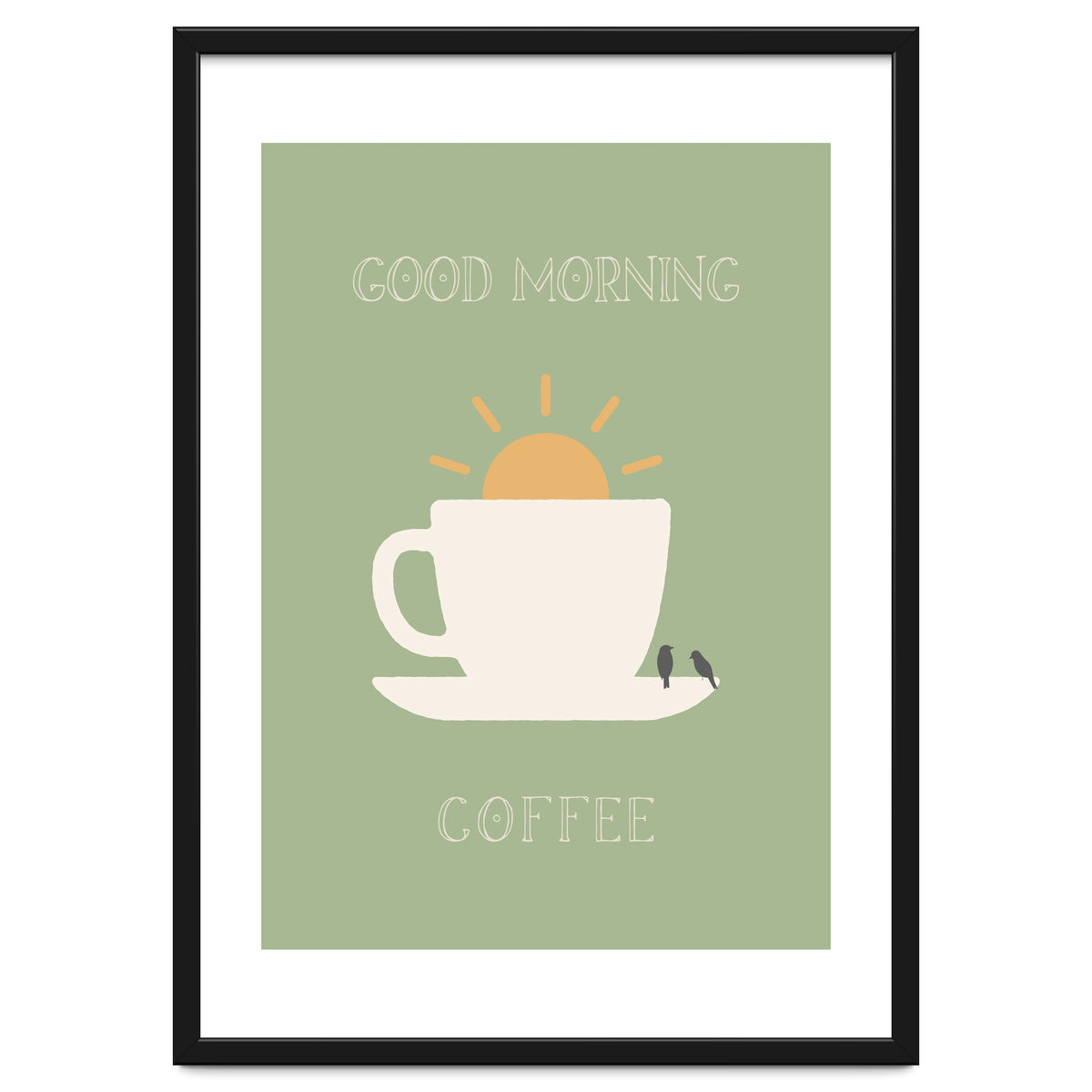 GOOD MORNING COFFEE with birds