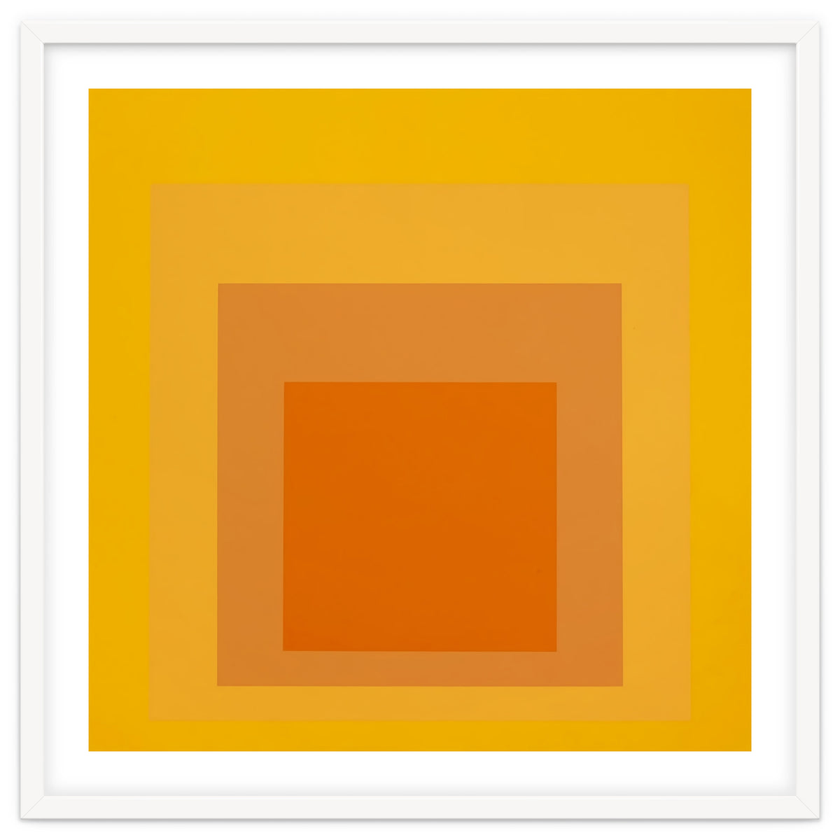JOSEF ALBERS - HOMAGE TO THE SQUARE YELLOW ORANGE 2. HIGH RESOLUTION