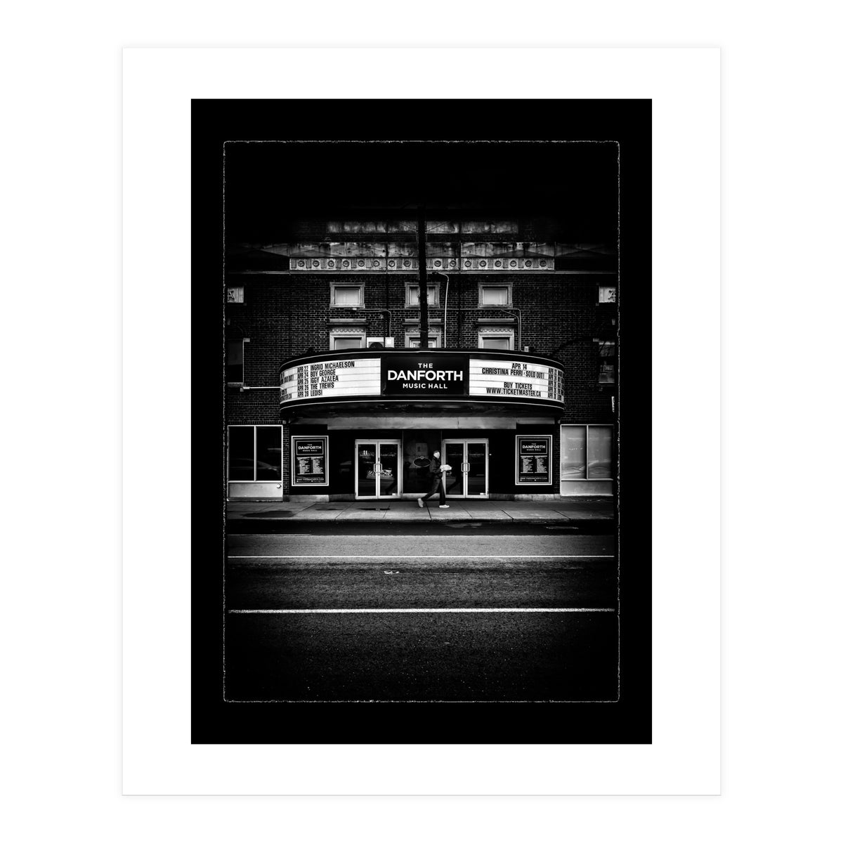 The Danforth Music Hall No 1 with Border (Print Only)