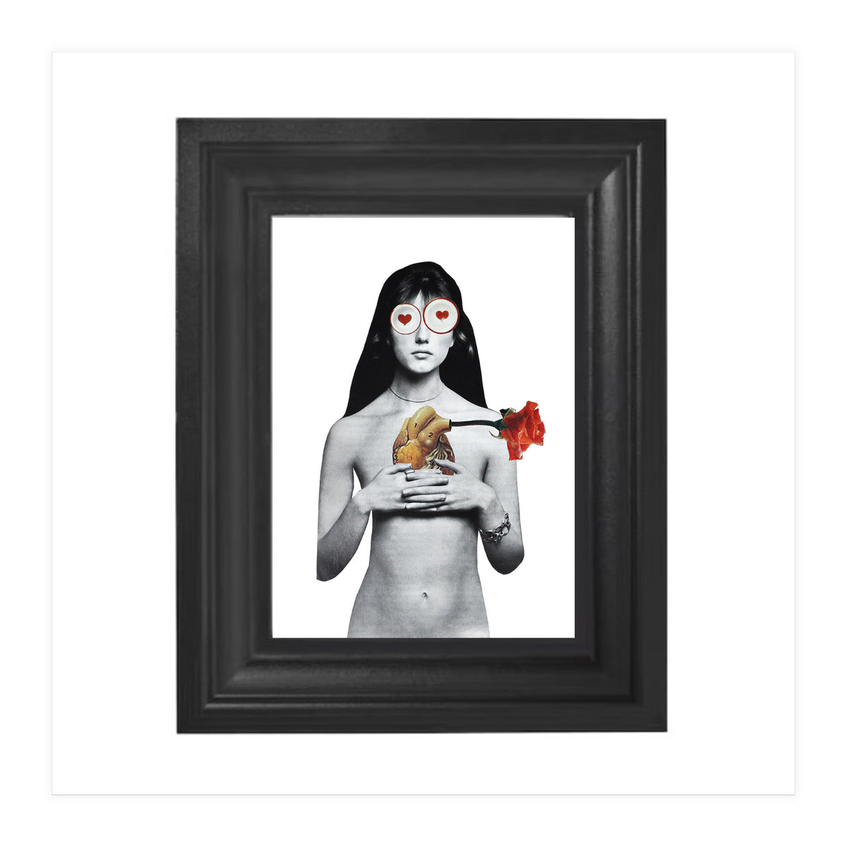 Woman In Love - Print of Paper Collage (Print Only)