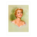 Pinup Blonde Girl Portrait (Print Only) thumbnail