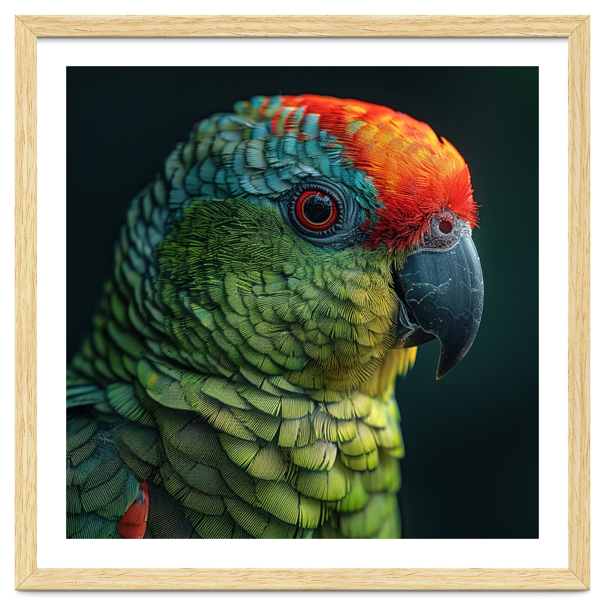 Close Up Colorful Parrot Bird Feather