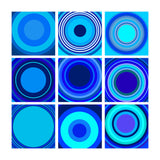 Circles & Rectangles Alt Blue 3 X 3: 3 (Print Only) thumbnail
