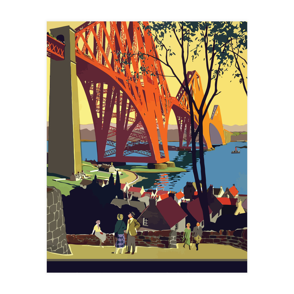 England And Scotland, The Bridge (Print Only)