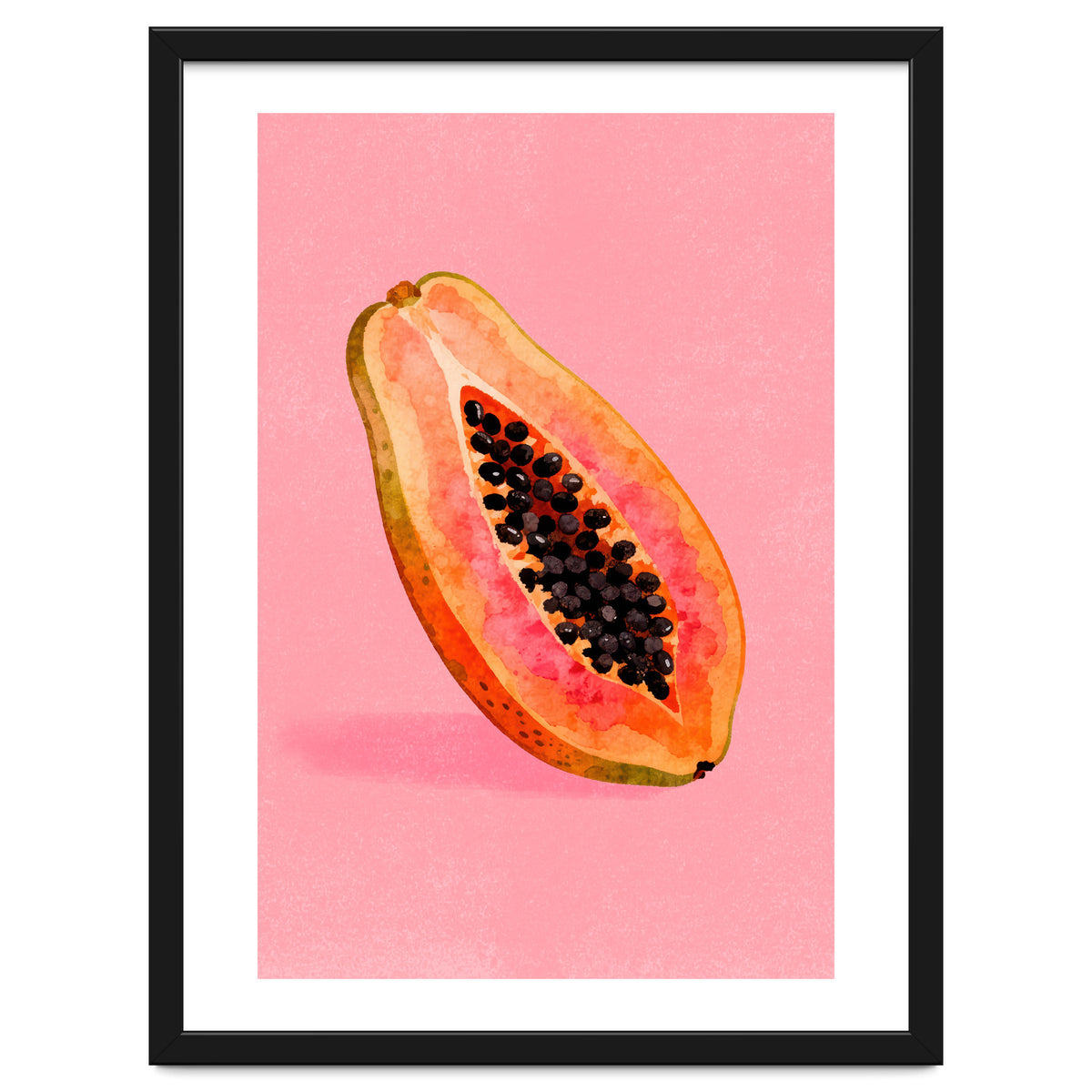 Papaya fruit illustration