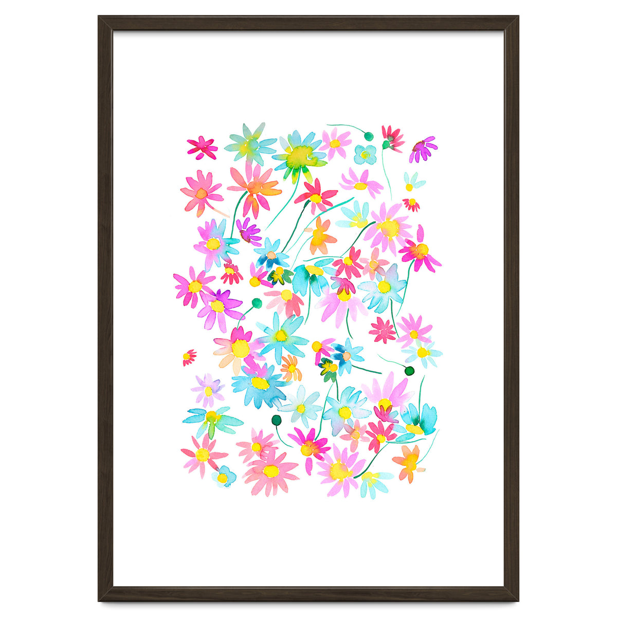 Daisies Spring Floral Pastel Watercolor