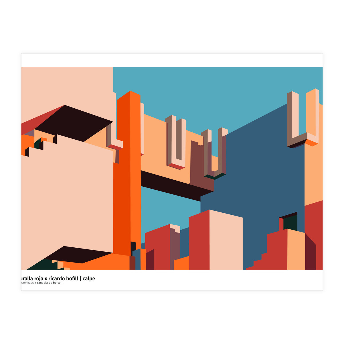 la Muralla Roja by Ricardo Bofill - Calpe (Print Only)