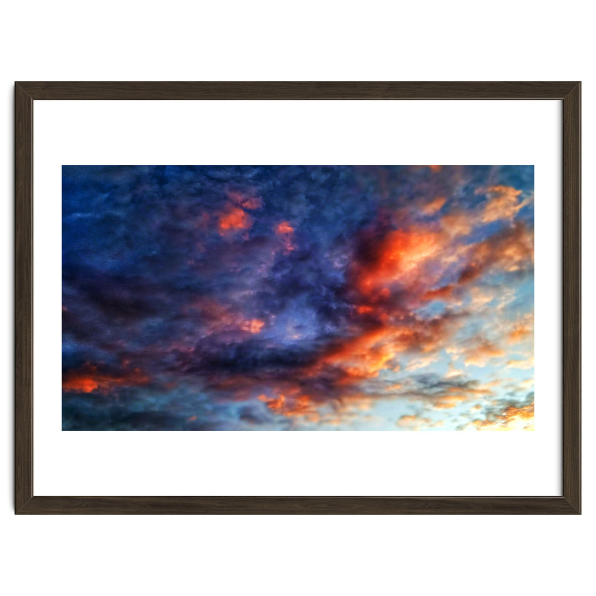 Cloudy sky at sunset