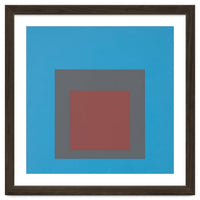 JOSEF ALBERS - HOMAGE TO THE SQUARE, BLUE, DARK RED