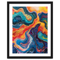 Vibrant Fluid Acrylic Pour Abstract Art