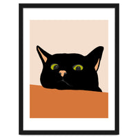The Curious Cat, Black Cat, Funny Pets, Kitten, Cute Animals, Bohemian Eclectic Painting