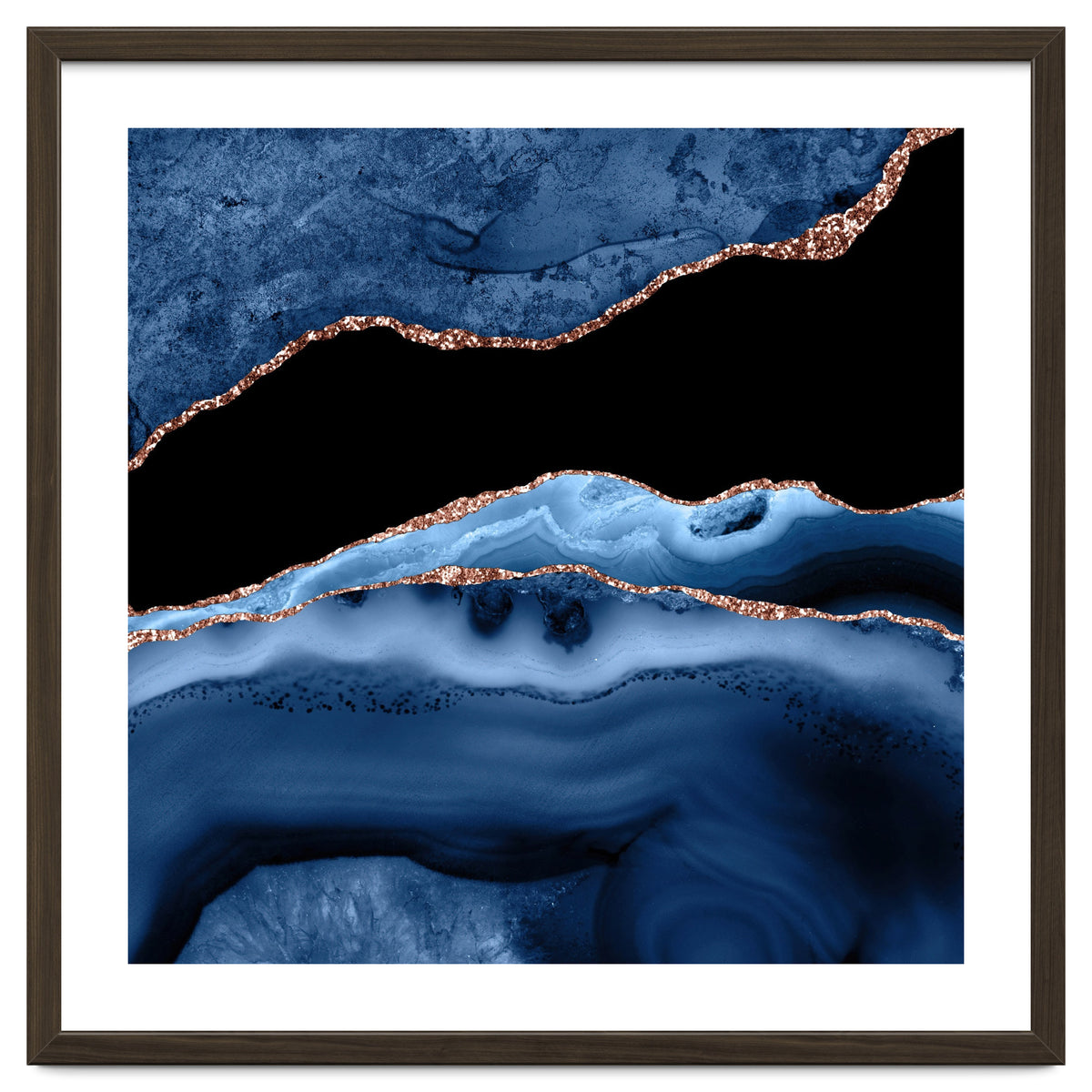 Navy & Rose Gold Agate Texture 13