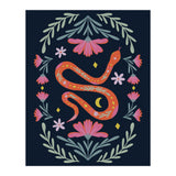 Cute Floral Snake (Print Only) thumbnail