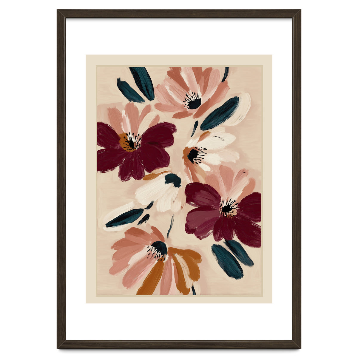 Blush And Wine Blossoms I