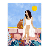 Butterscotch, Cats Pets Cat Mom Watercolor Painting, Pet Parent Animals Quirky Bohemian (Print Only) thumbnail