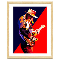 Stevie Ray Vaughan Rock Blues Guitarst Pop Art WPAP