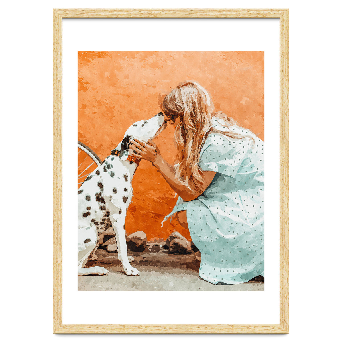 Pet Bound | Dalmatian Dog Lover Friendship Companion | Modern Bohemian Woman Puppy Animals Love