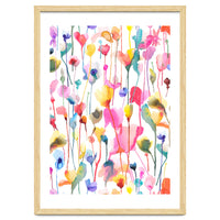 Watercolour Colourful Wild Flowers