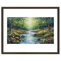 Sunlit Forest Stream