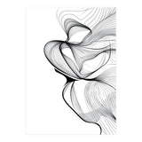 Abstract Black And White Swirls And Lines Flowing Art (Print Only) thumbnail