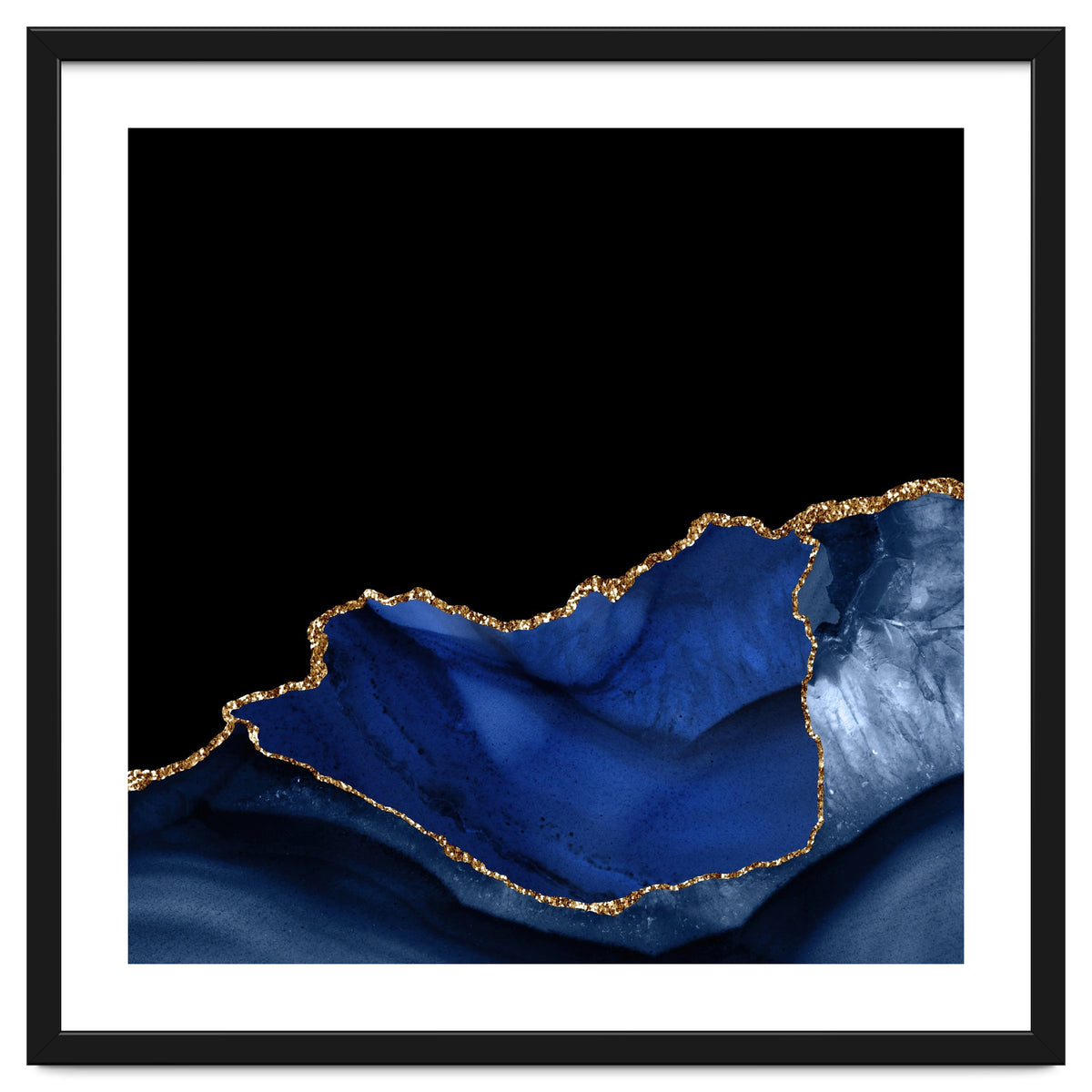 Navy & Gold Agate Texture 06