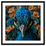 Close Up Portrait Of A Peacock Head thumbnail