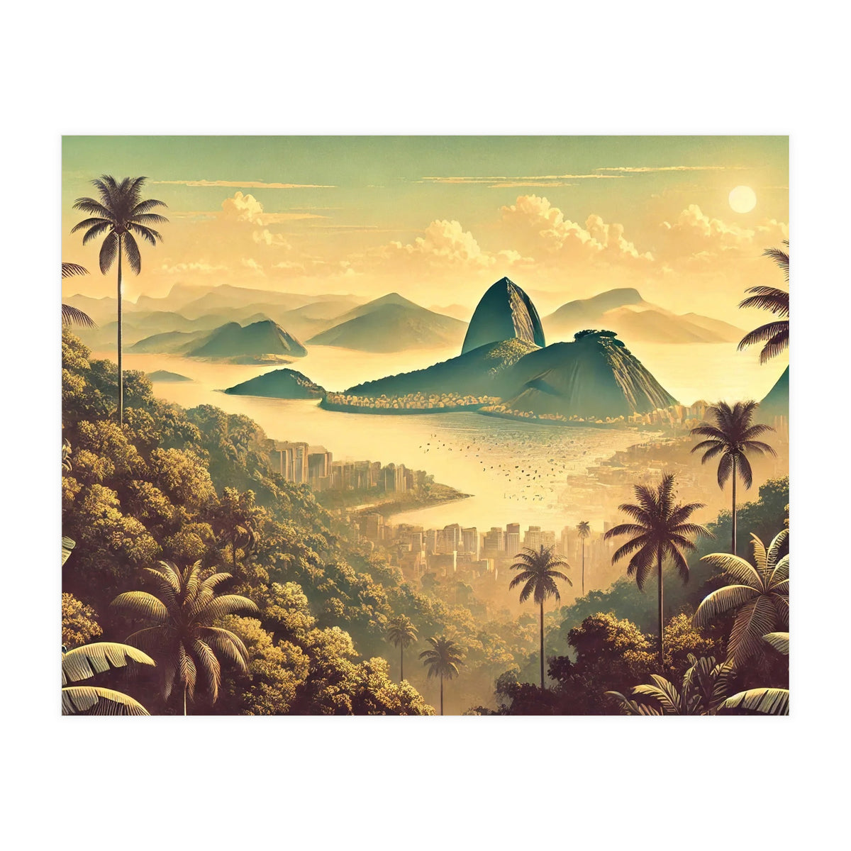 Vintage Brazil, Rio De Janeiro Tropics Poster (Print Only)