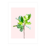 Intimate Energy, Blush Pastel Botanical Plant Minimal Painting, Pink Green Nature (Print Only) thumbnail