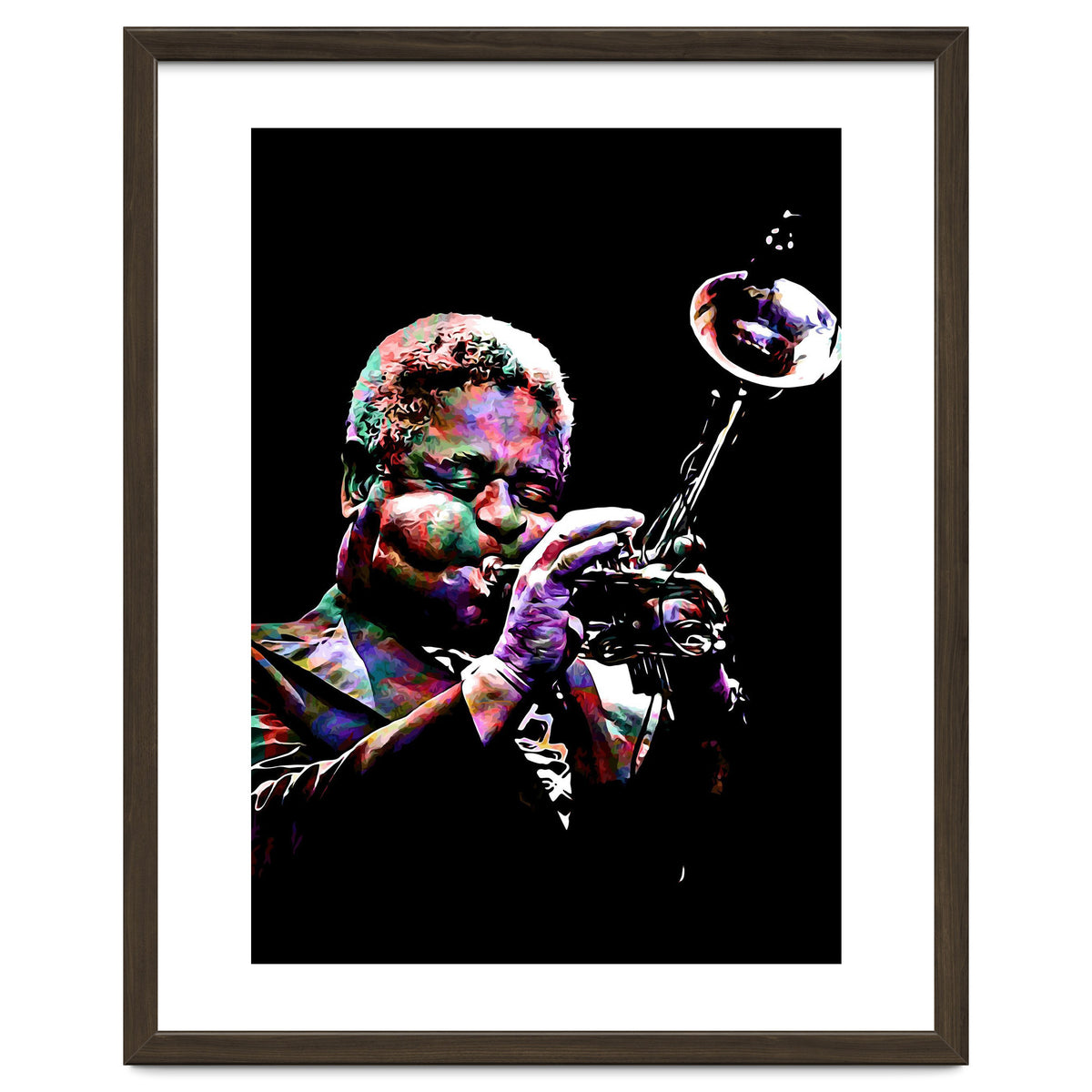 Dizzy Gillespie American Jazz Trumpeter Legend Colorful