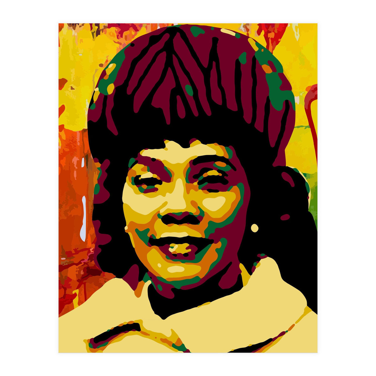 Coretta Scott King Colorful Abstract Art (Print Only)