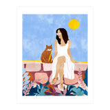 Butterscotch, Cats Pets Cat Mom Watercolor Painting, Pet Parent Animals Quirky Bohemian (Print Only) thumbnail