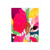 Modern Botanical, Nature Plants Tropical Jungle Garden, Eclectic Pop Of Color Glitter Gold Bohemian Graphic (Print Only) thumbnail